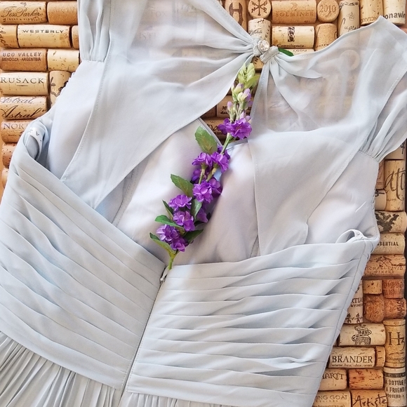 Azazie Bridesmaid/Wedding Guest Dress in Mist (Light Blue) A8 - Picture 2 of 11